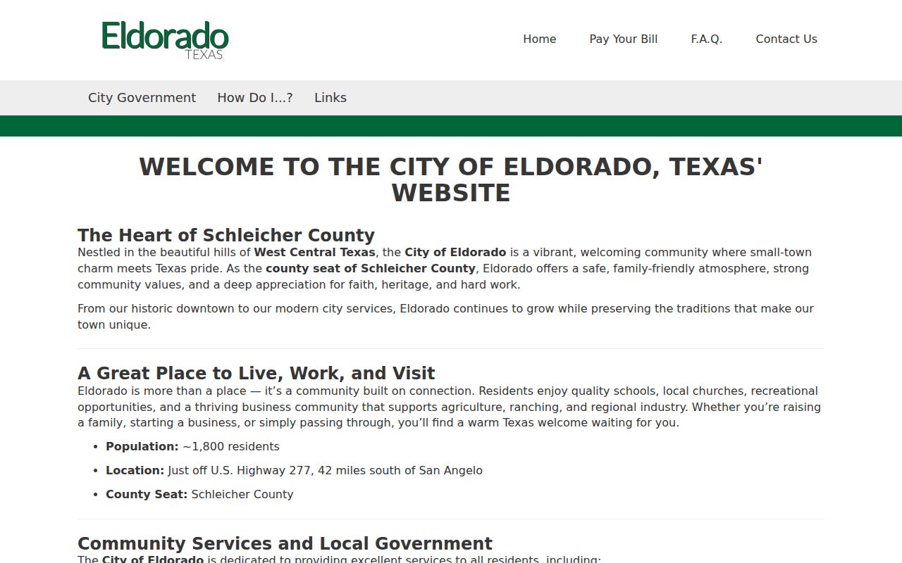 Eldorado municipal warrant reference: City of Eldorado official homepage