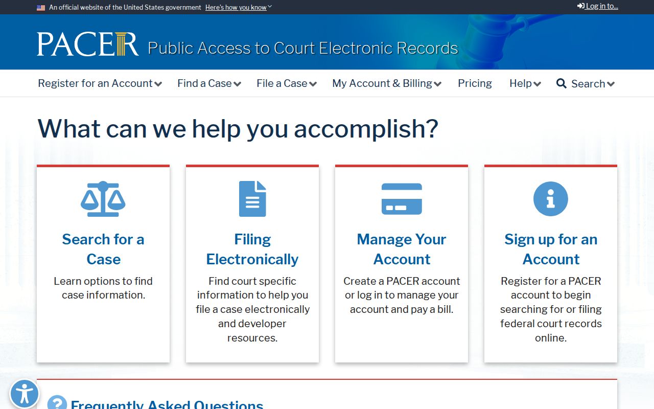 Schleicher County arrest warrant reference: PACER federal case access landing page